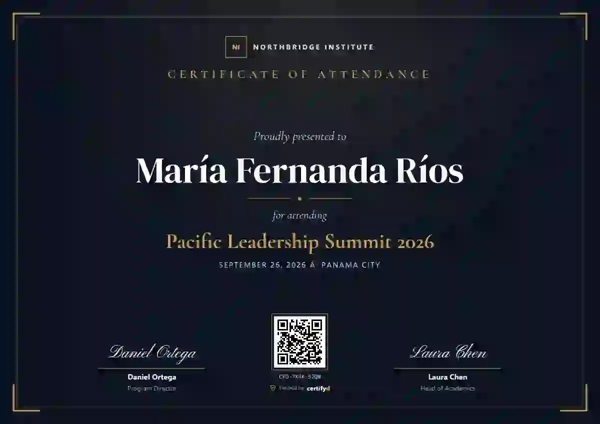 Nocturne event attendance certificate template