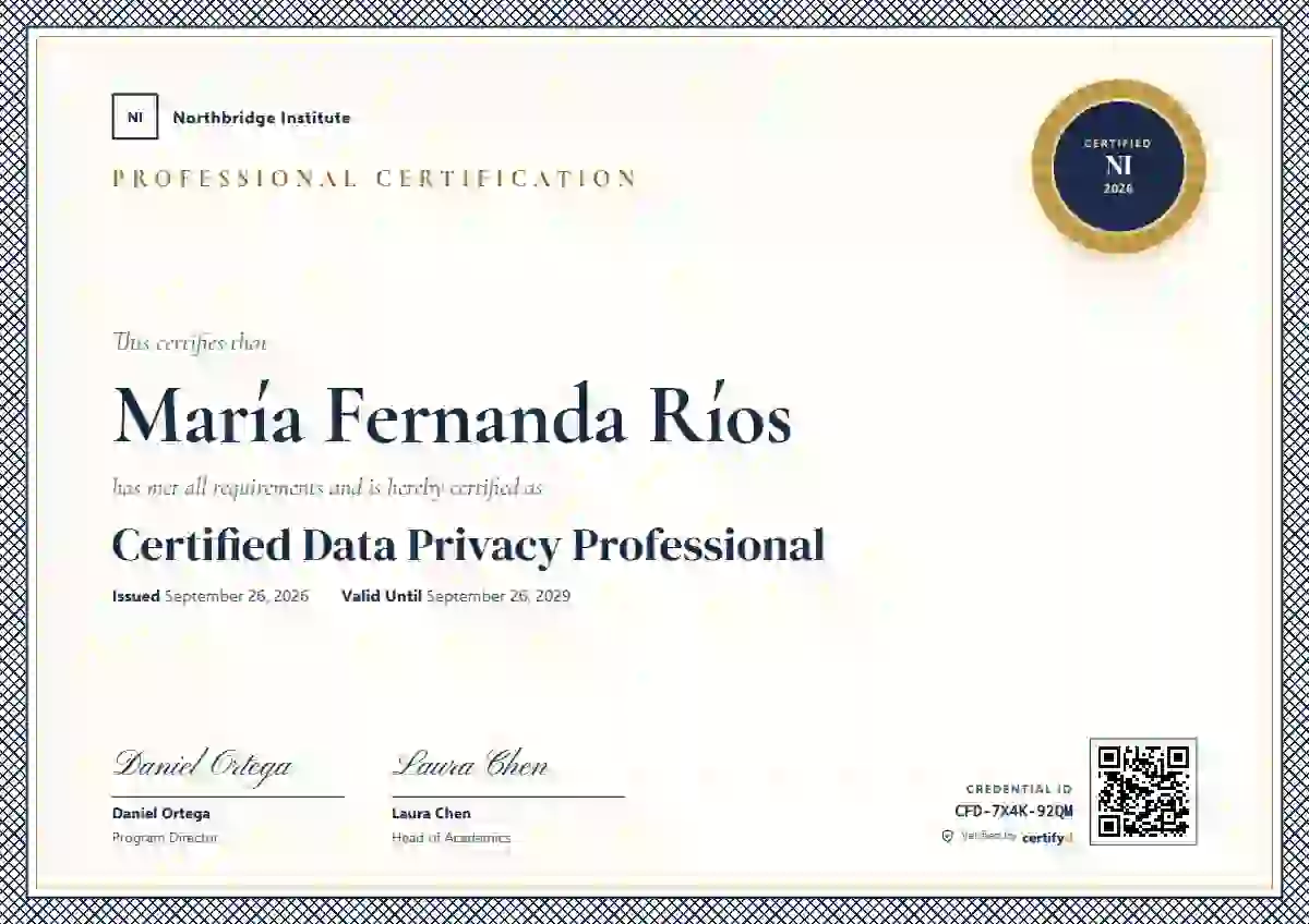 Laurel professional certification certificate template