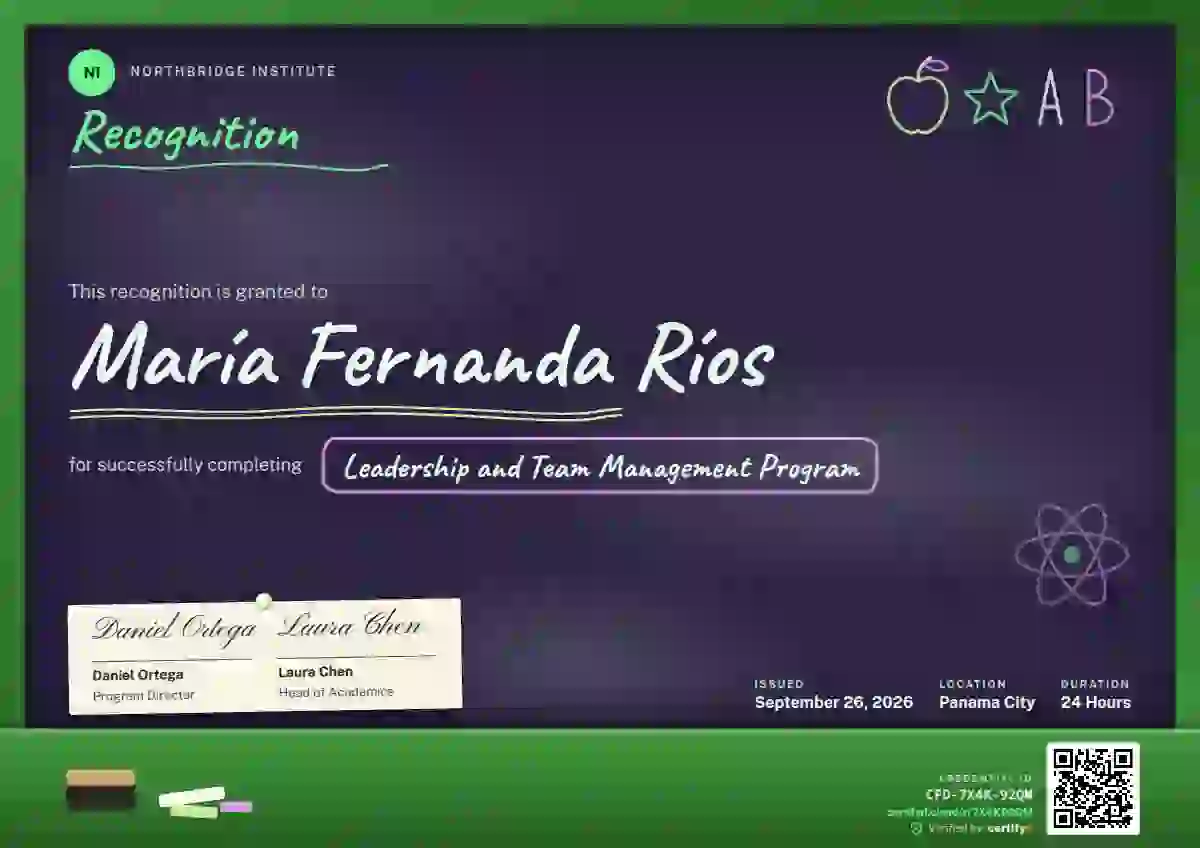 Plantilla de certificado Chalkboard Meadow Heavy Dust de latinoamérica