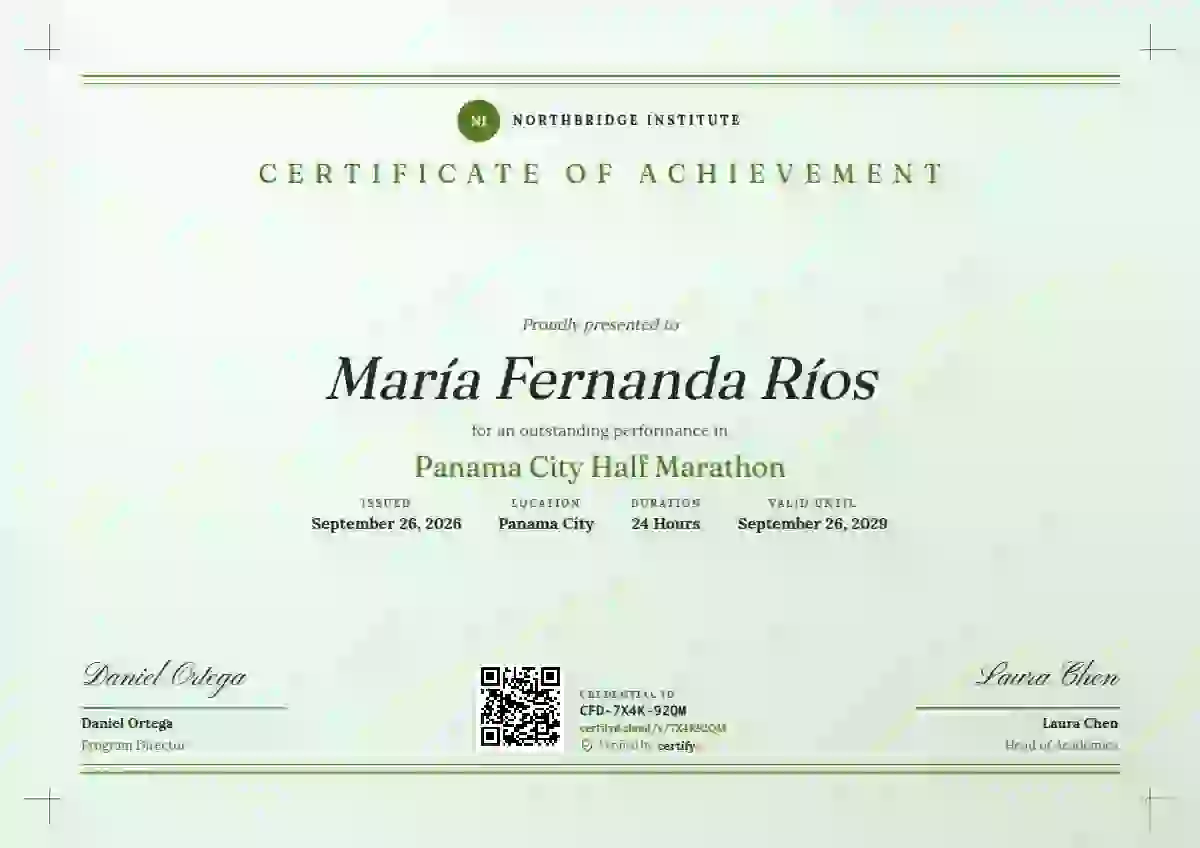 Letterpress Lime Fine Rule sports certificate template