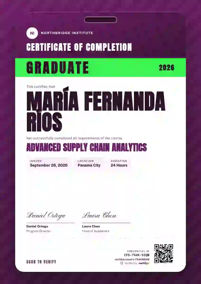 Speaker Pass Fuchsia Small Role course completion certificate template