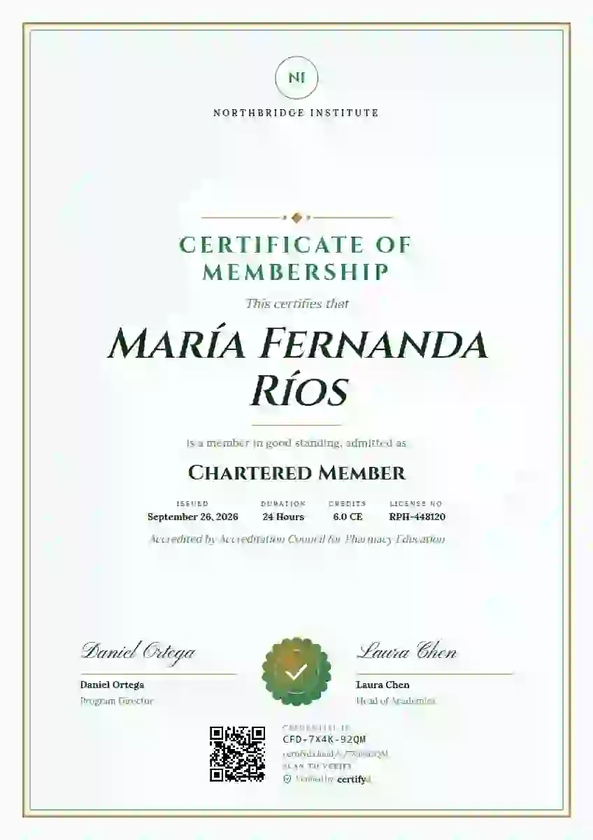 Portrait Classic Emerald No Flourish membership certificate template