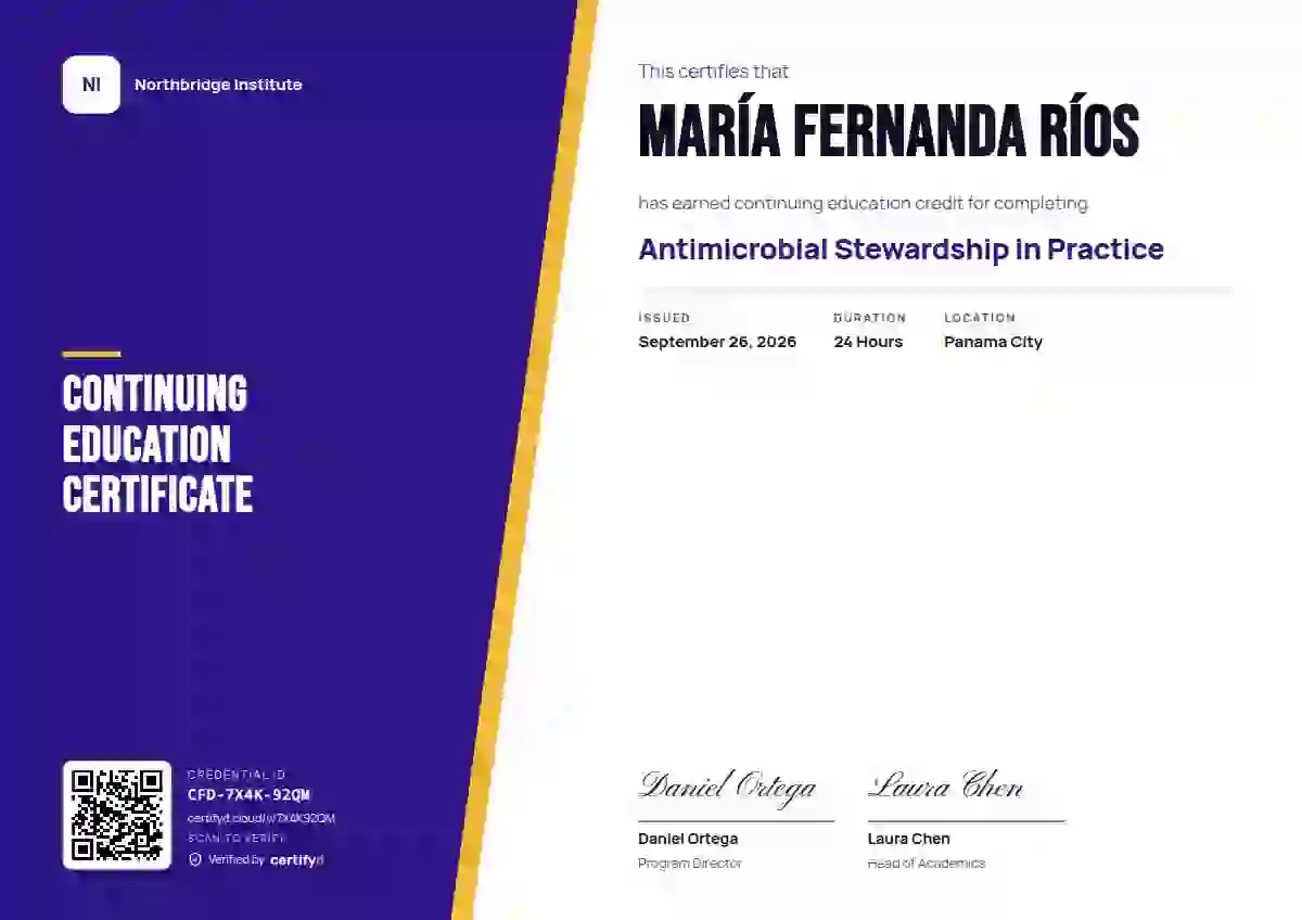 Split Panel Violet No Ghost continuing education certificate template