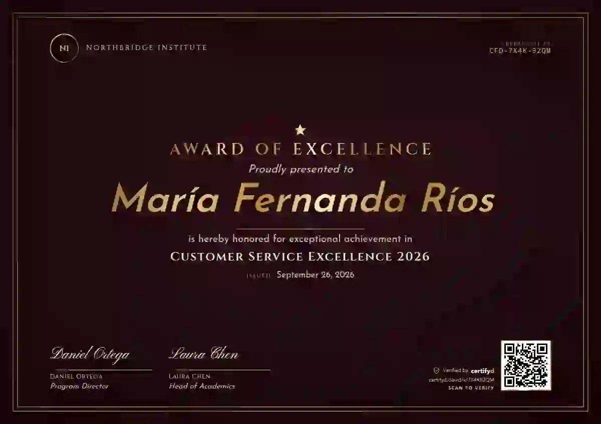 Luxury Foil Burgundy Fine Foil awards and achievement certificate template