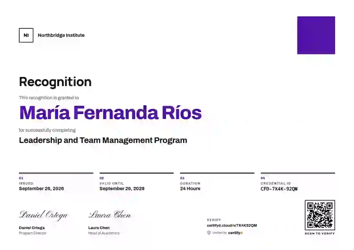 Plantilla de certificado Swiss Grid Violet Huge Square de latinoamérica