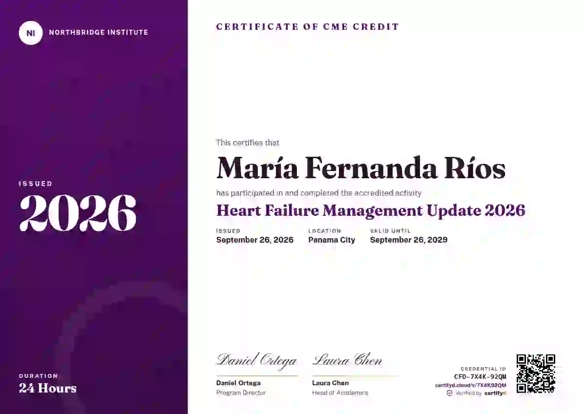 Plantilla de certificado Level Ladder Orchid Small Level de salud y educación médica continua