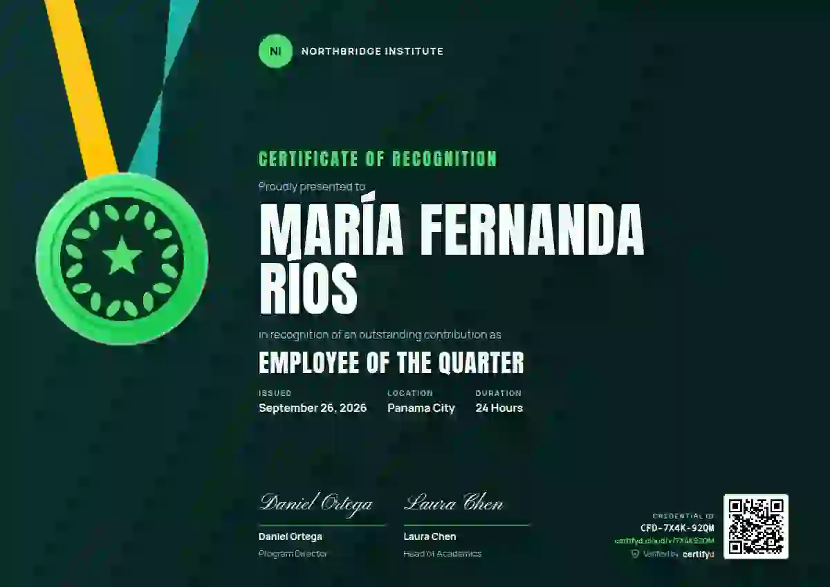 Sports Medal Meadow Faint Stripes employee recognition certificate template