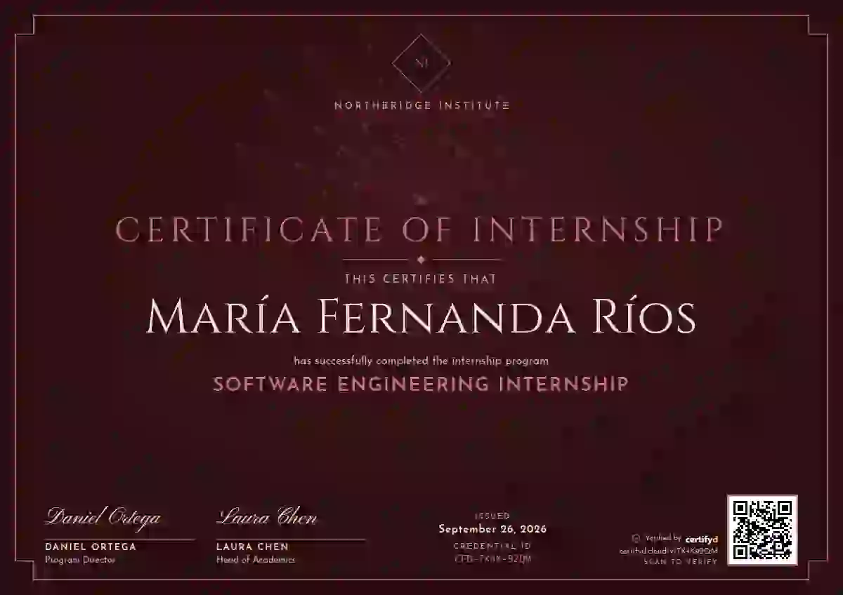 Plantilla de certificado Art Deco Soft Ruby Single Frame de pasantía