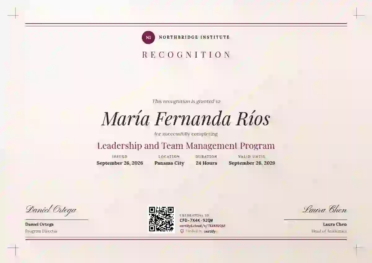 Plantilla de certificado Letterpress Raspberry Fine Rule de latinoamérica