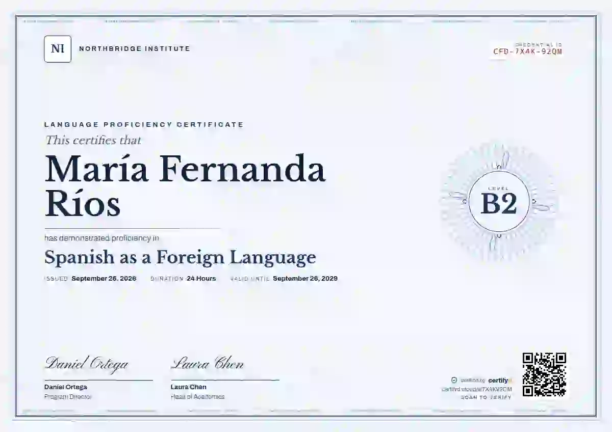 Guilloche Navy language proficiency certificate template