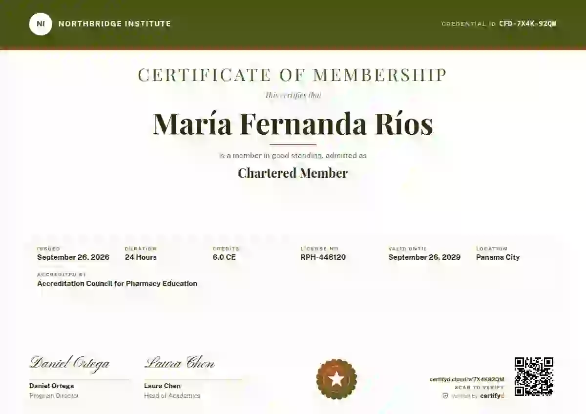 Diploma Subfields Lime Tall Band membership certificate template