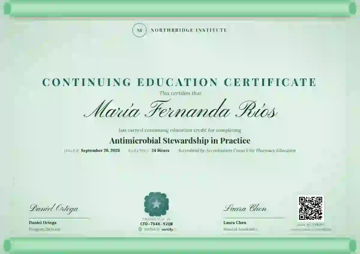 Scroll Parchment Mint Thick Roll continuing education certificate template