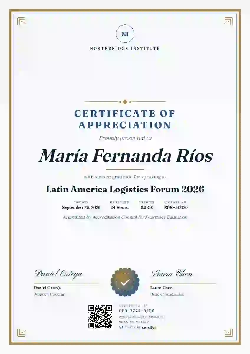 Plantilla de certificado Portrait Classic Slate Bold Frame de ponente de conferencia