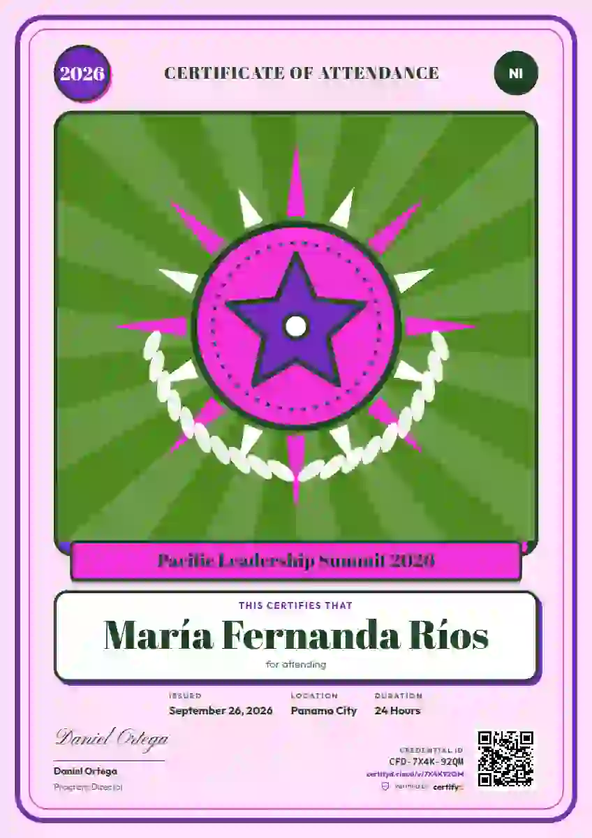 Loteria Card Amethyst Wide Rays event attendance certificate template