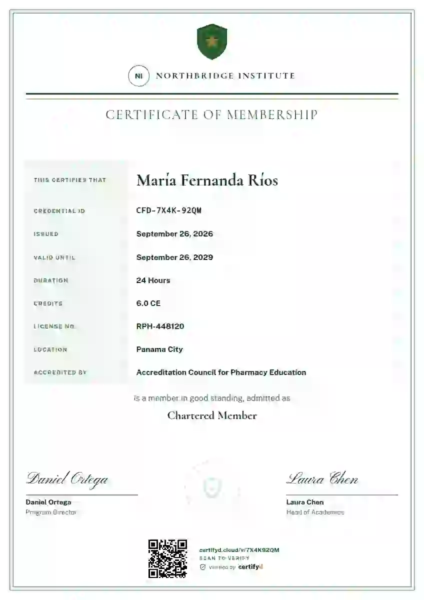 Civic Ledger Forest Hairline Border membership certificate template
