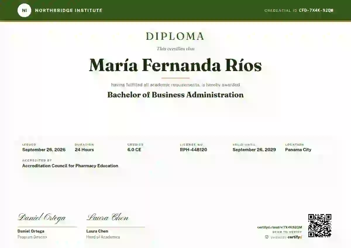 Plantilla de certificado Diploma Subfields Olive No Seal de diploma académico