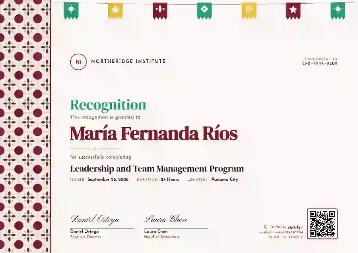 Plantilla de certificado Latin Heritage Pomegranate Wide Band de latinoamérica