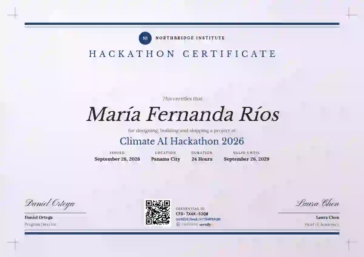 Letterpress Azure Heavy Rule hackathon certificate template