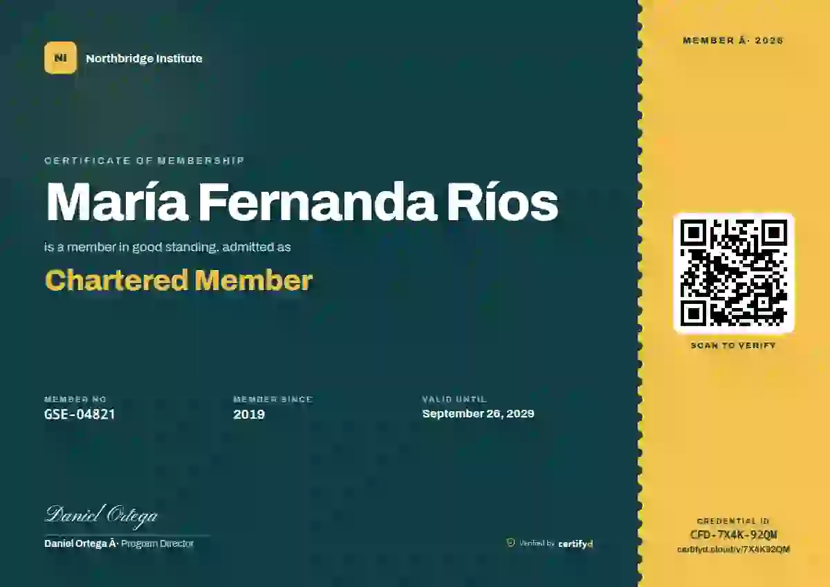 Pass membership certificate template