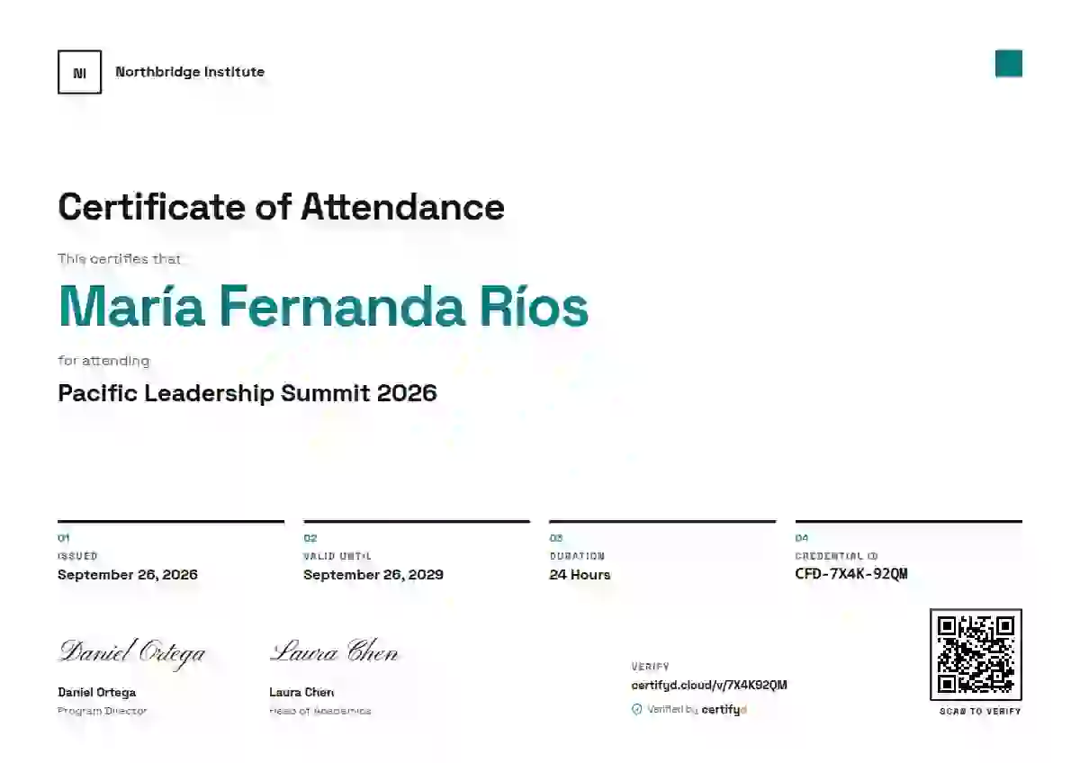 Plantilla de certificado Swiss Grid Teal Small Square de asistencia a eventos