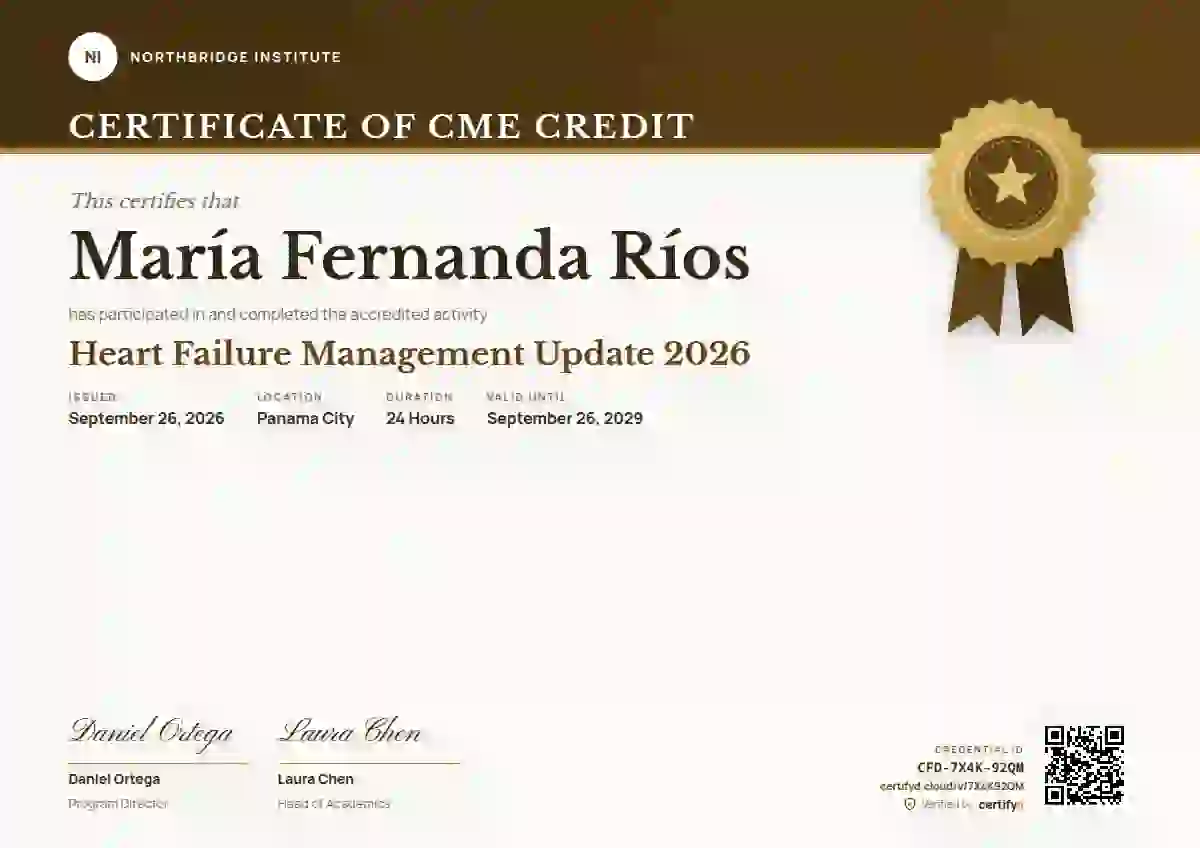Seal Masthead Amber Short Band healthcare and cme certificate template