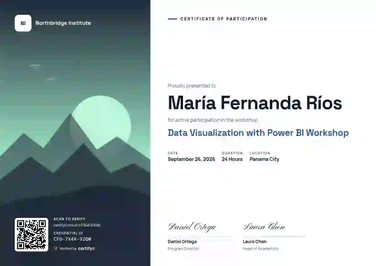 Plantilla de certificado Duotone Graphite Mint WebinarWorkshop de webinar y taller