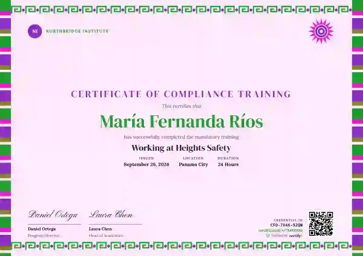Greca Folk Meadow Narrow Stripe compliance and safety certificate template