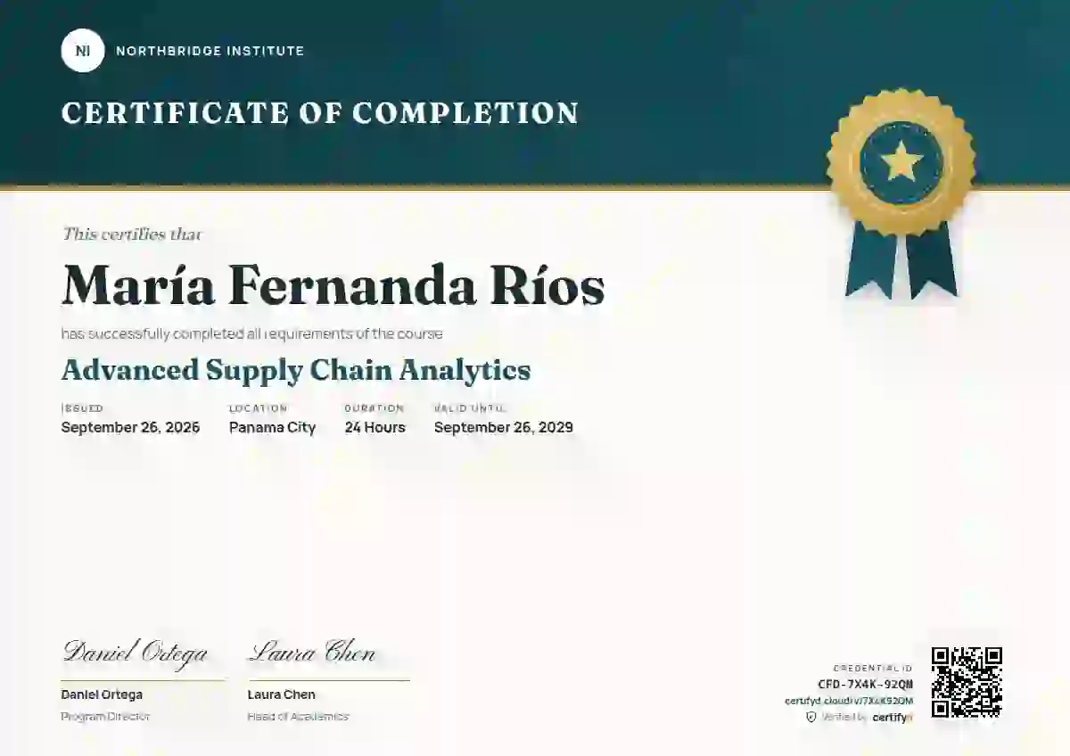 Plantilla de certificado Seal Masthead Cerulean Tall Band de finalización de curso