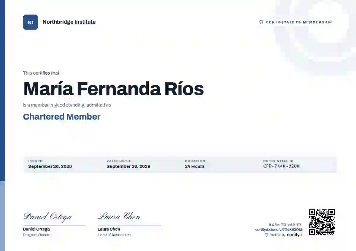 Corporate Clean Graphite Big Rings membership certificate template