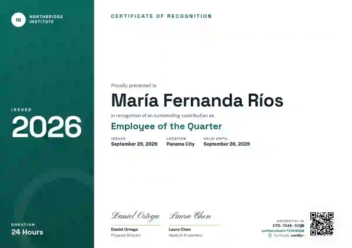 Plantilla de certificado Level Ladder Lagoon Narrow Panel de reconocimiento a colaboradores