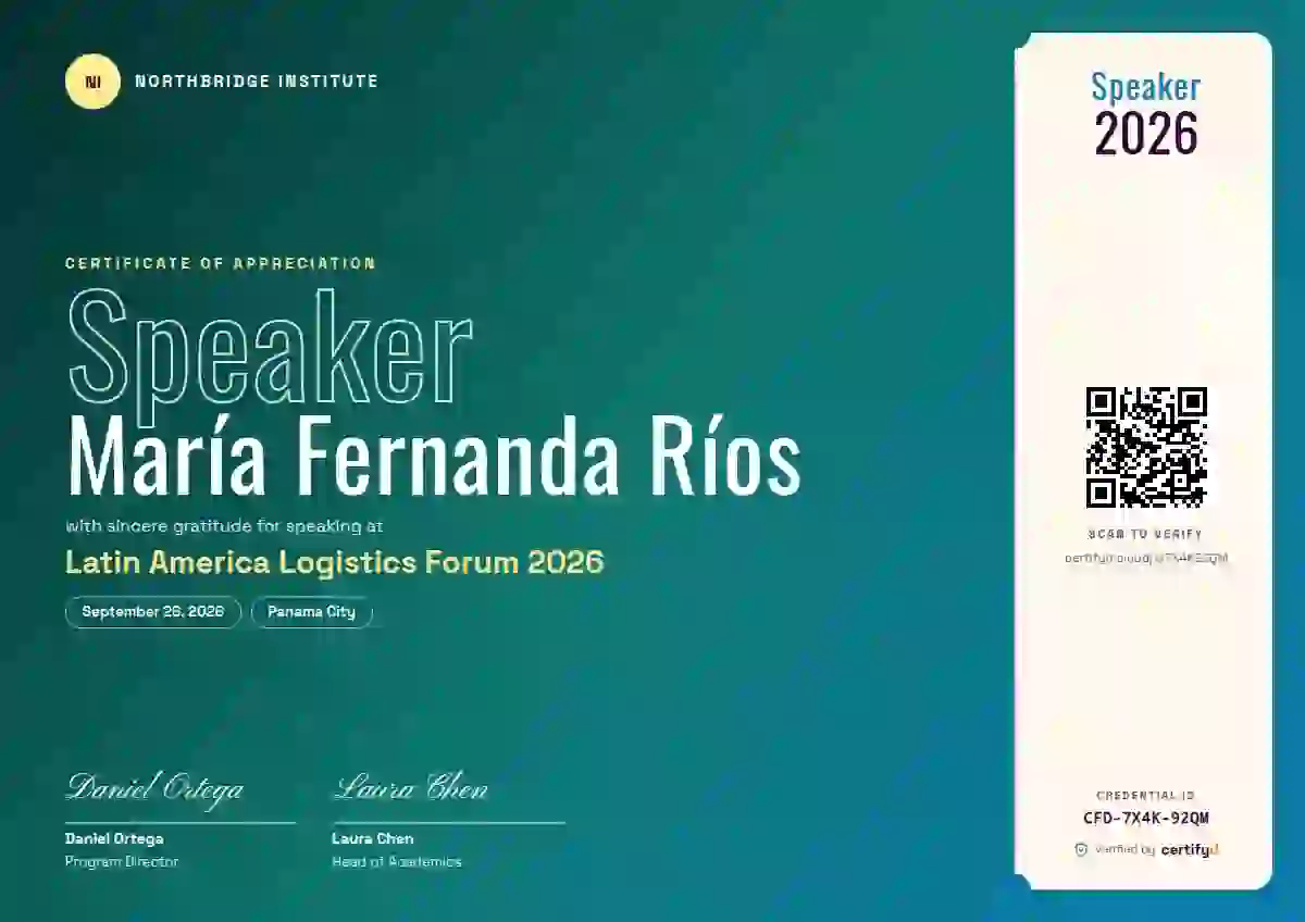 Plantilla de certificado Festival Lagoon Plain de ponente de conferencia