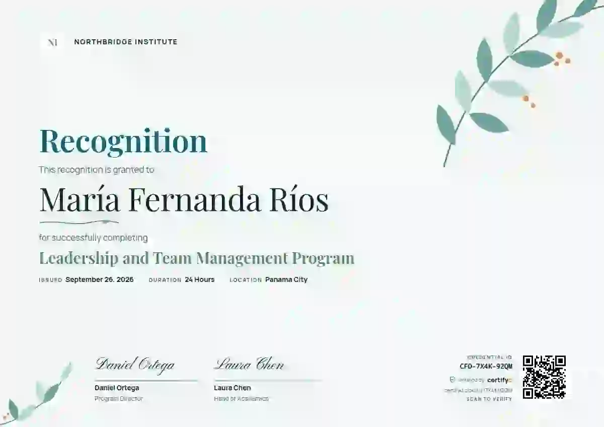 Botanical Ocean latin america certificate template