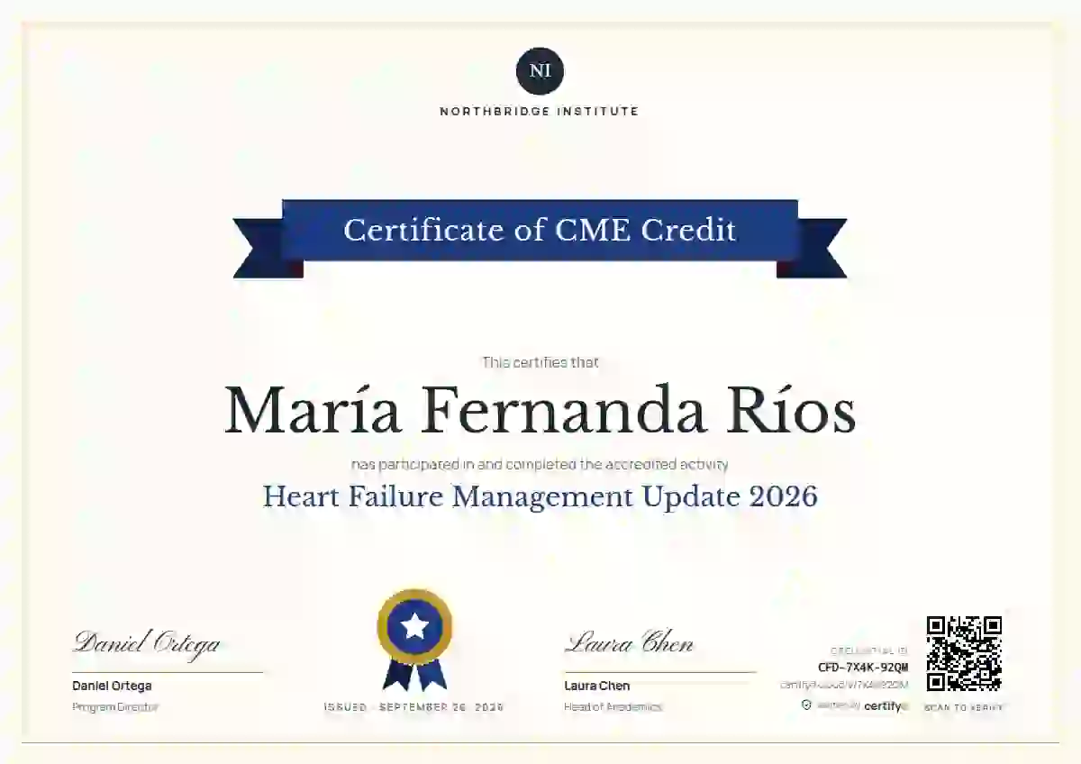 Ribbon Banner Navy Soft healthcare and cme certificate template