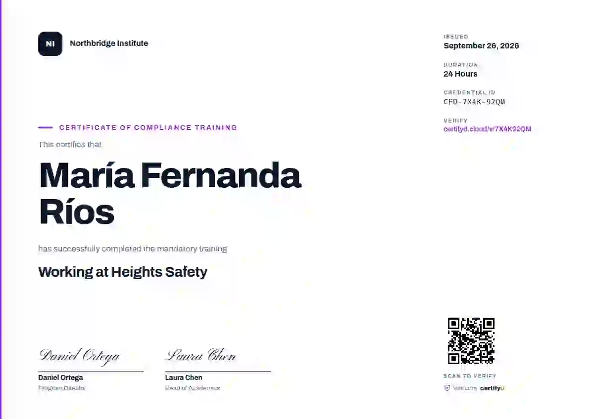 Modern Minimal Soft Orchid Hairline Bar compliance and safety certificate template