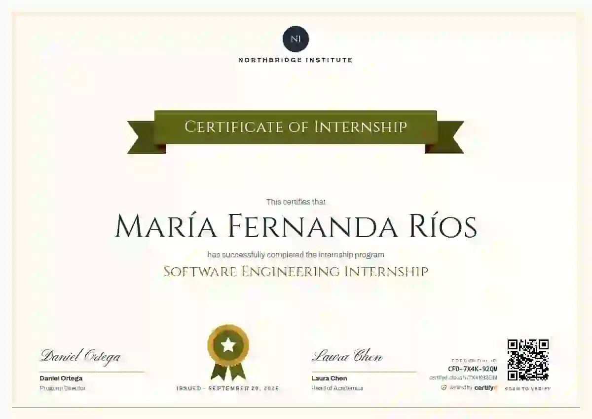 Ribbon Banner Lime Plain internship certificate template