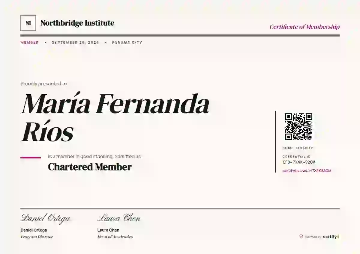 Editorial Serif Soft Magenta Dmserif Manrope membership certificate template