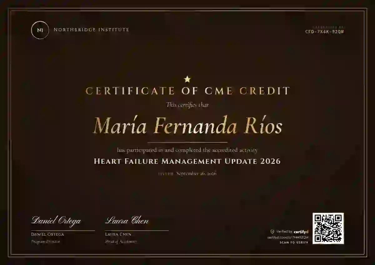 Luxury Foil Espresso Fine Foil healthcare and cme certificate template