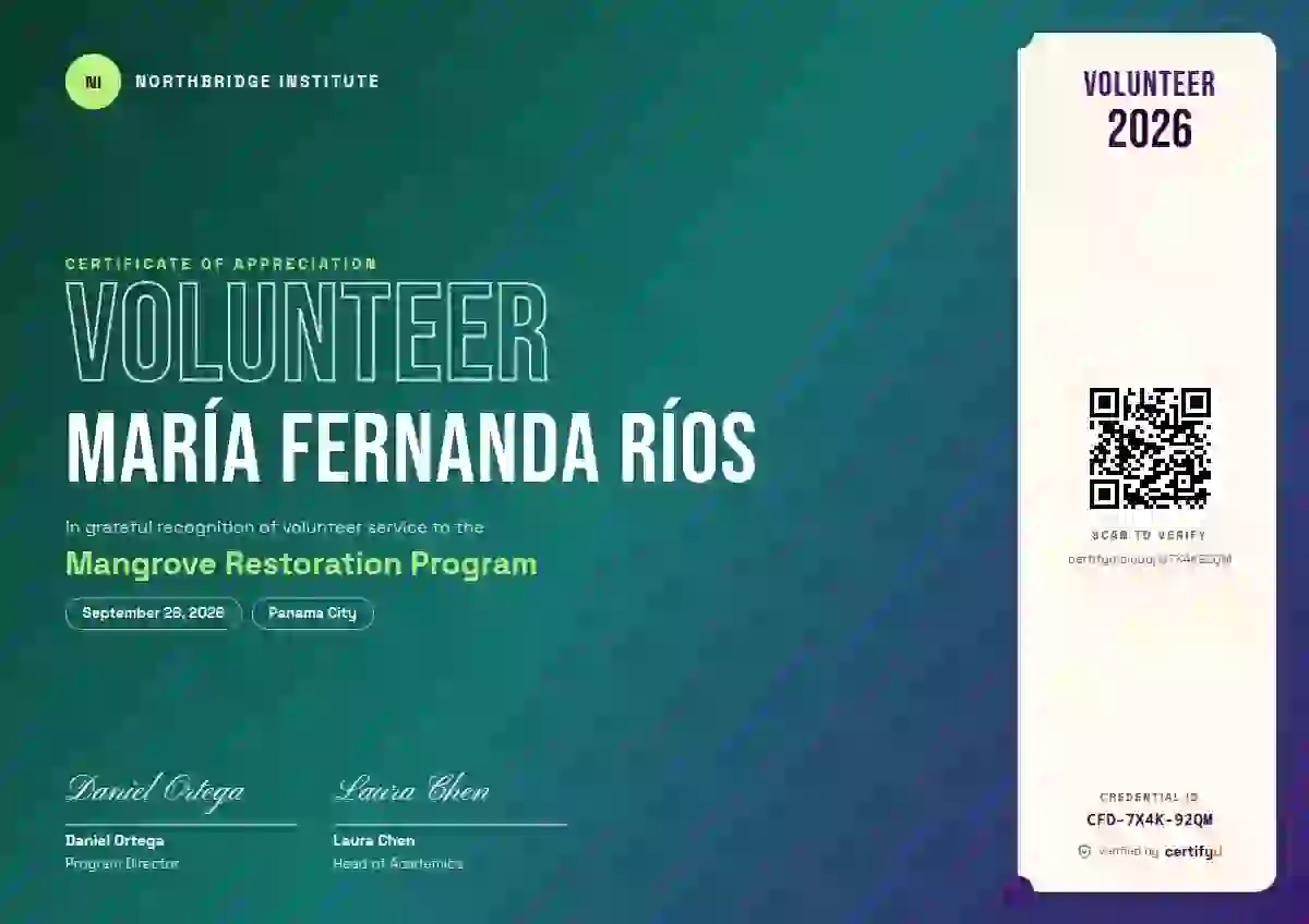 Festival Neon Plain volunteer appreciation certificate template