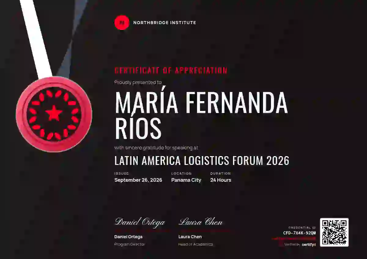 Plantilla de certificado Sports Medal Ruby Faint Stripes de ponente de conferencia