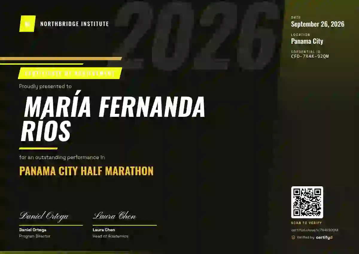 Sports Dynamic Soft Lime Bold Stripes sports certificate template