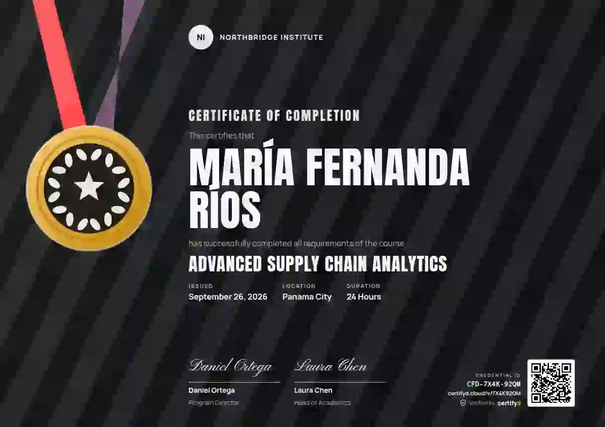 Plantilla de certificado Sports Medal Fuchsia Bold Stripes de finalización de curso