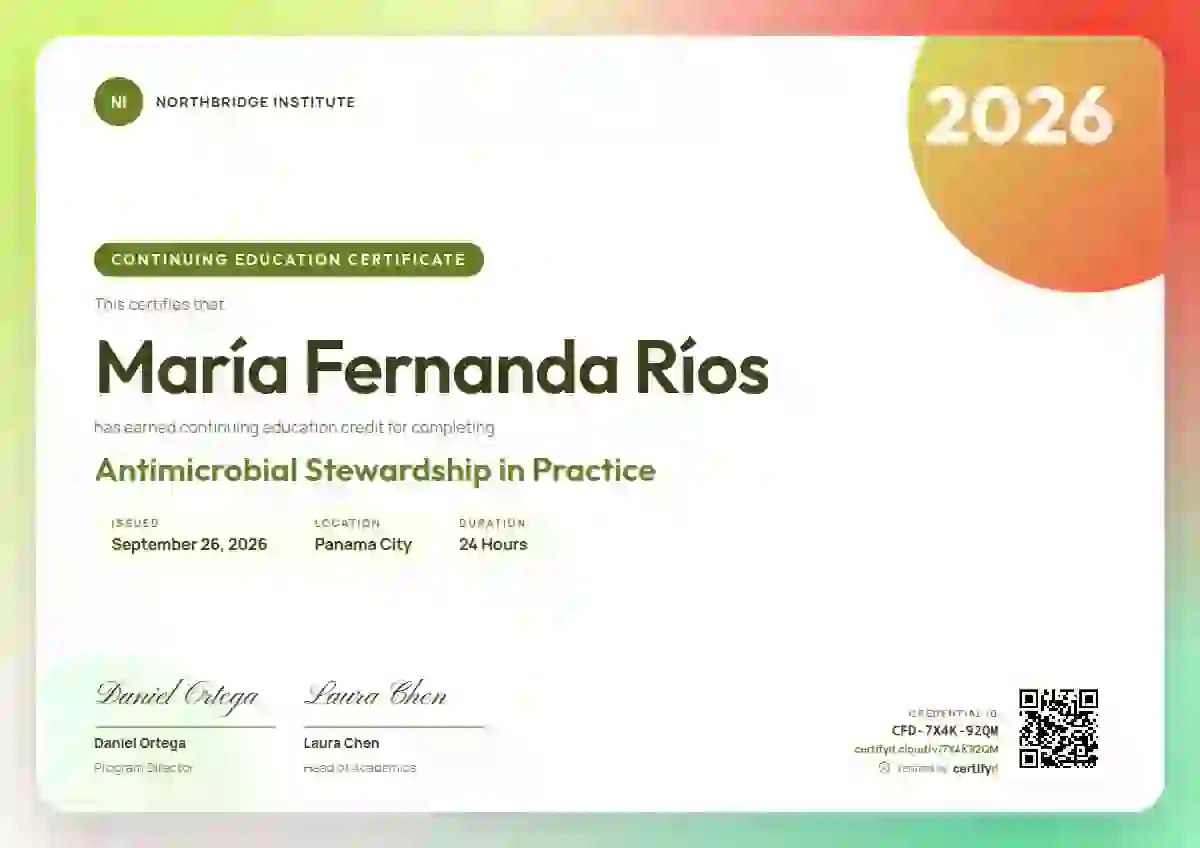Aurora Gradient Lime Narrow Margin continuing education certificate template