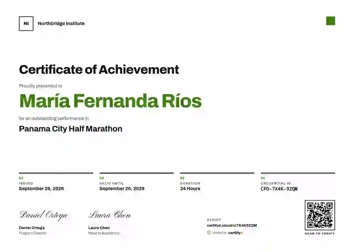 Swiss Grid Lime Small Square sports certificate template