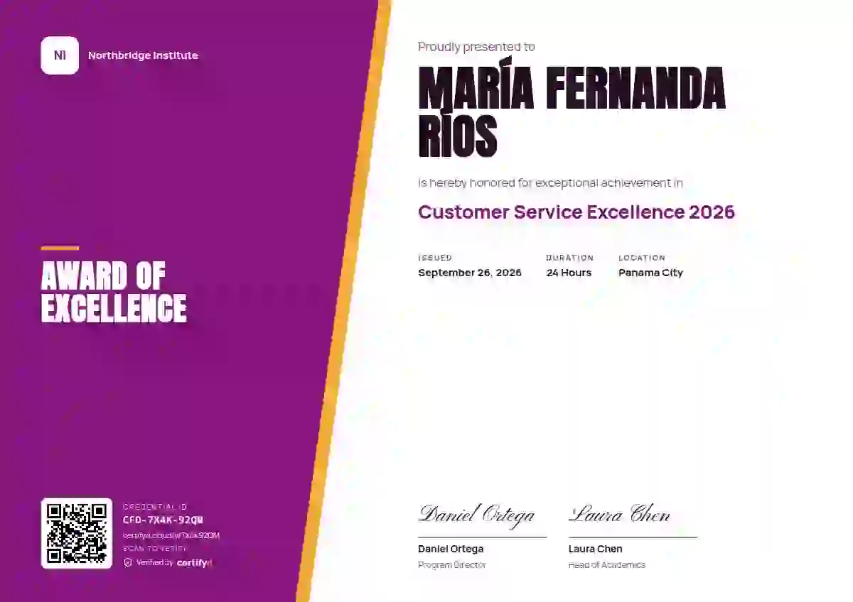 Plantilla de certificado Split Panel Fuchsia No Ghost de premios y logros