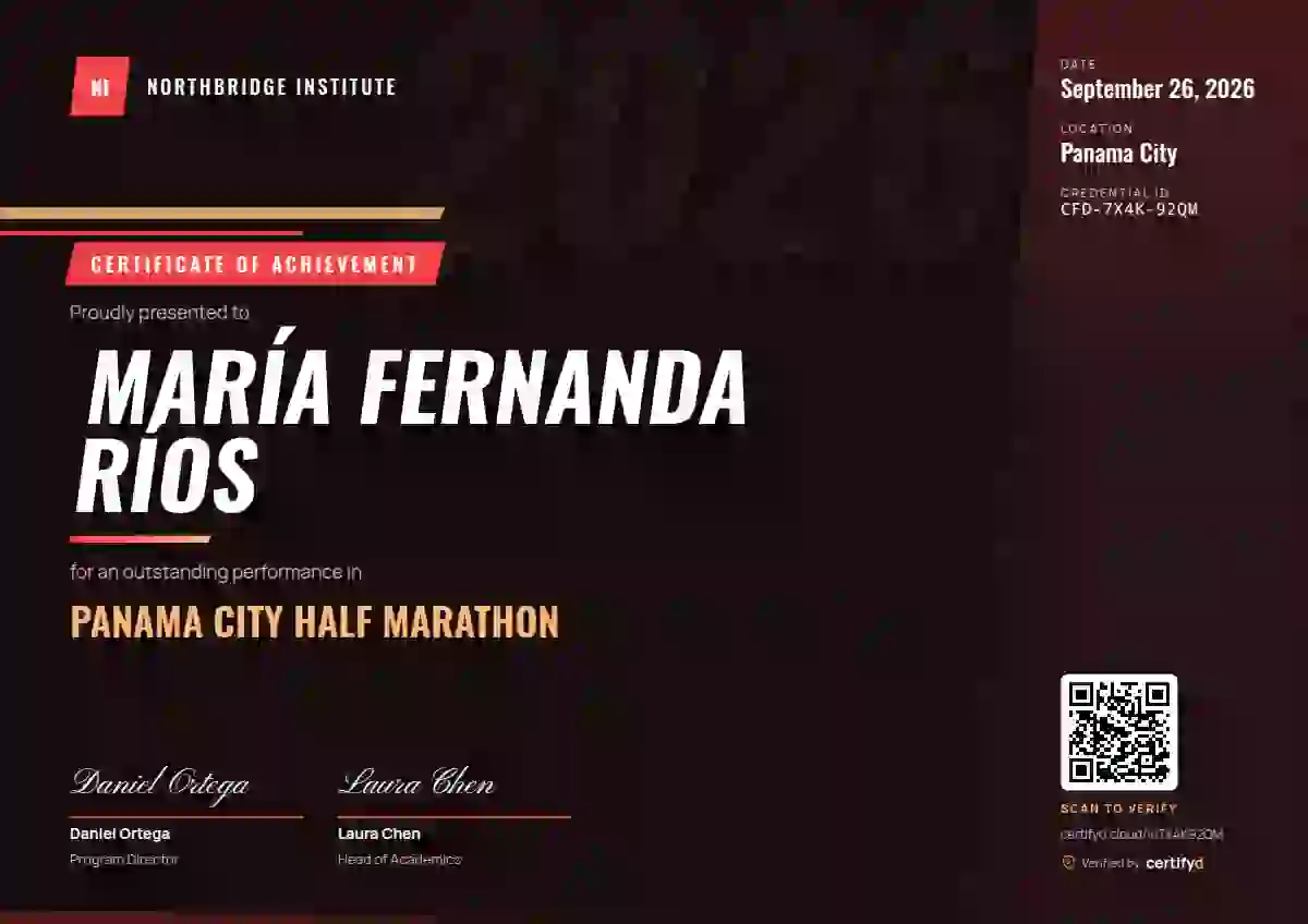 Sports Dynamic Crimson sports certificate template