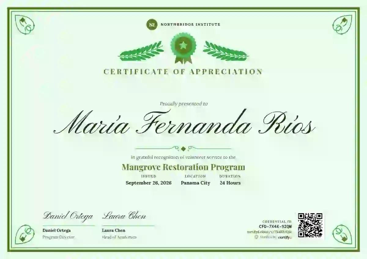 Plantilla de certificado Diploma de Honor Lime Bold Frame de reconocimiento a voluntarios