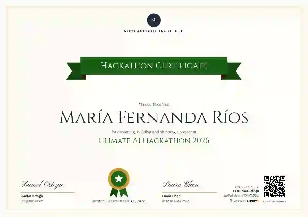 Ribbon Banner Meadow Plain hackathon certificate template