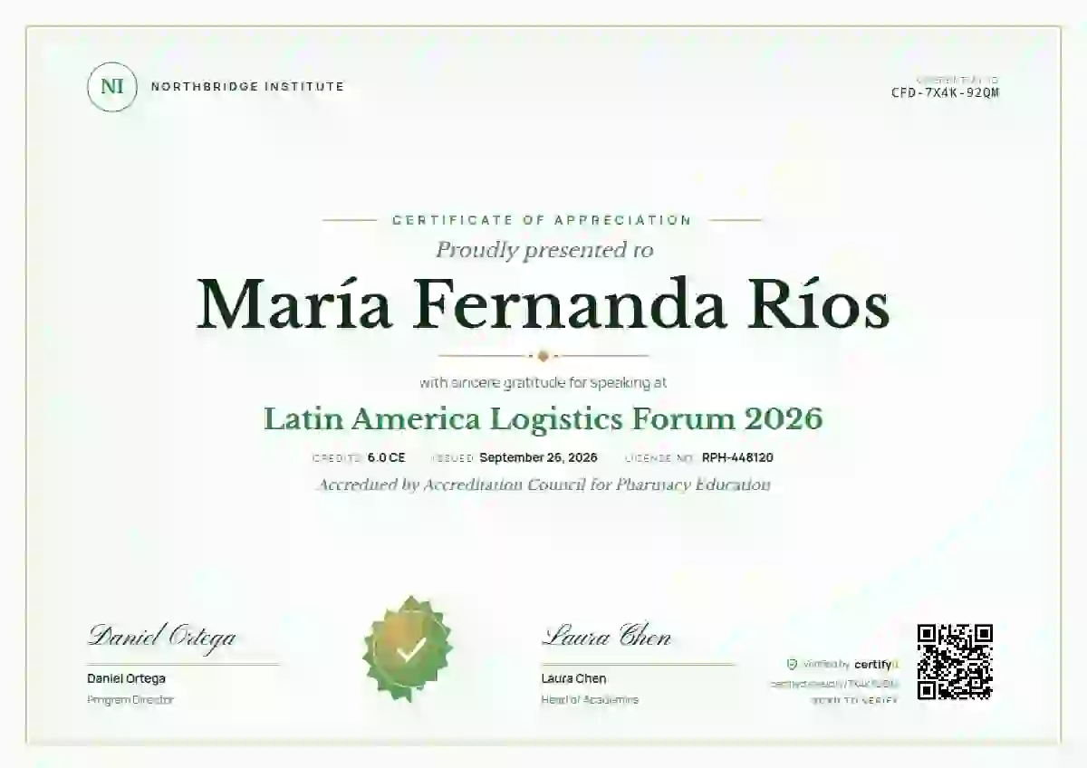 Classic Seal Forest Bare Fine conference speaker certificate template