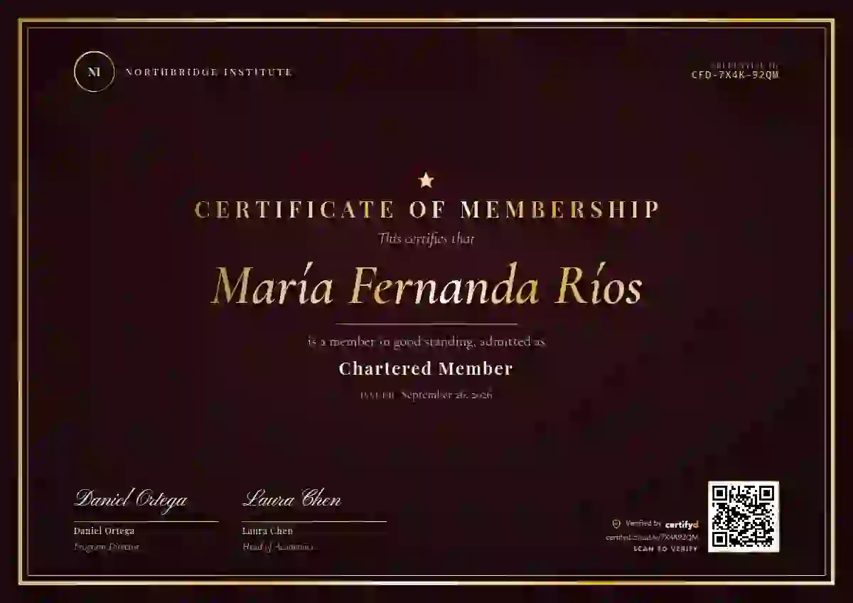 Luxury Foil Ruby Gold Heavy Foil membership certificate template