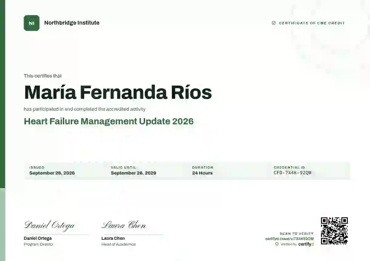 Corporate Clean Green healthcare and cme certificate template